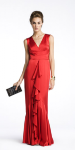 Rich Red evening long dress Carolina Herrera