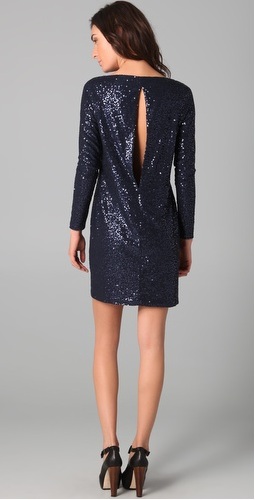 Tibi Sequined Shift Dress view from the back