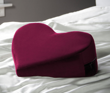 Heart shaped positioning pillow as a Valentines day gift