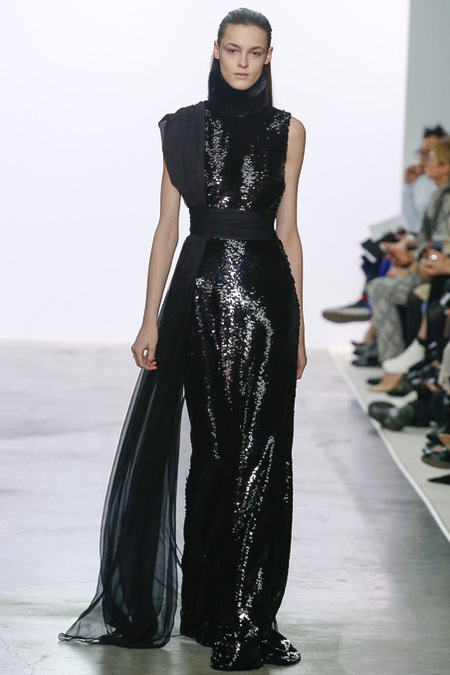 Giambattista Valli black evening gown from ready to wear collection 2013 Paris show