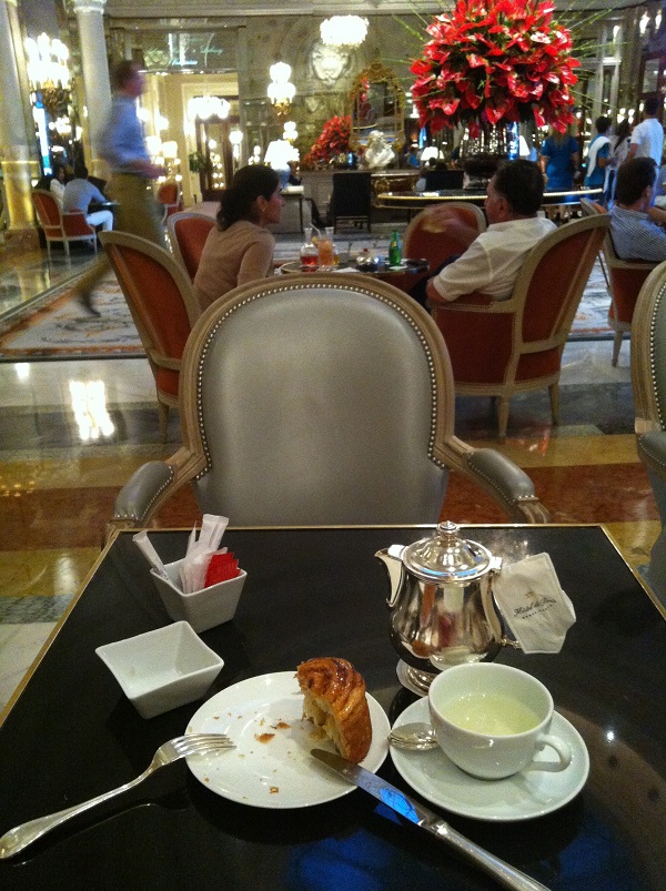 evening tea with dessert at Bar Americain at Hotel de Paris