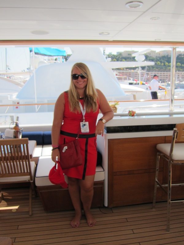 rich girl Julia owner of richclubgirl.com onboard at Karia yacht