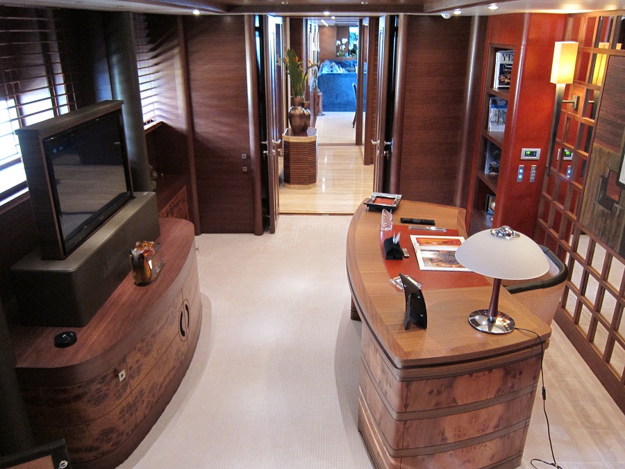 office at Project 12 yacht