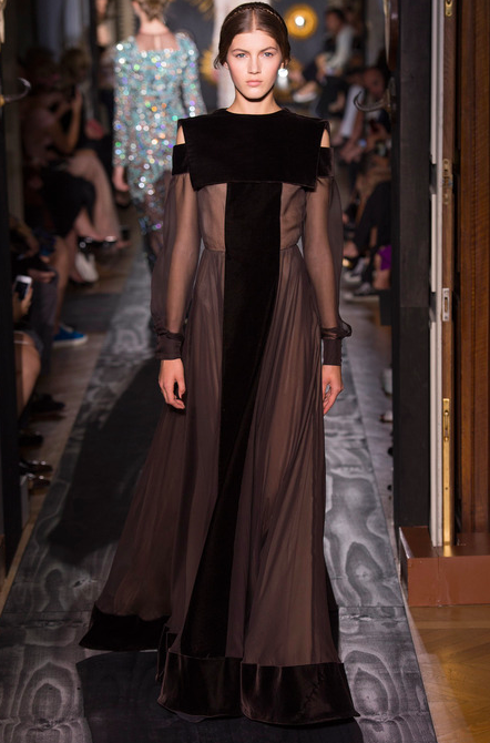 elegant black evening dress by Valentino