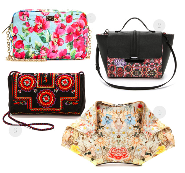 handbags with floral prints