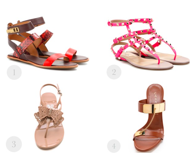 flat sandals for spring and summer