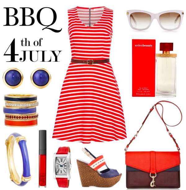 red striped dress for the 4th of July fireworks and bbq party