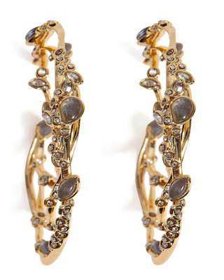 Imperial crystal lace hoop earrings by Alexis Bittar