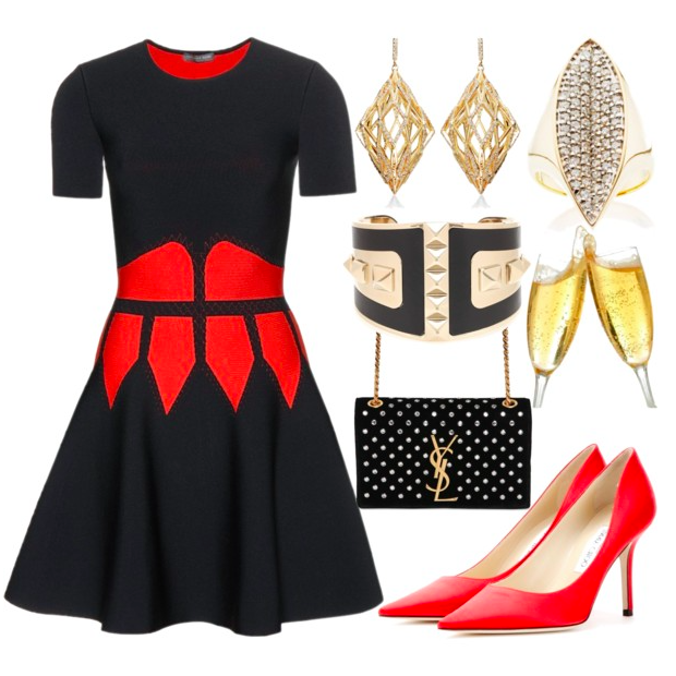 Office Christmas Party or festive business cocktail party style set