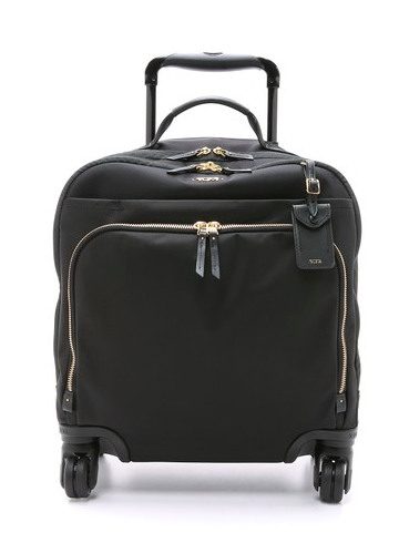 Tumi black compact luggage