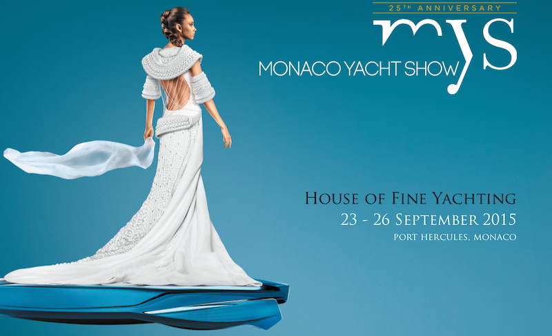 Monaco Yacht Show 2015 official luxury flyer with dates of the exhibition
