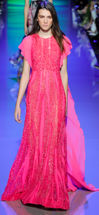 Pink elegant dress by Elie Saab from Spring 2016 ready-to-wear collection