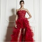 red evening dress for prom by zuhair murad